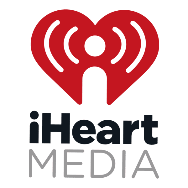 iHeartMedia logo with red heart graphic.